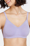Zivame Beautiful Basics Double Layered Non Wired Full Coverage Backless Bra - Violet Tulip — thumbnail 6